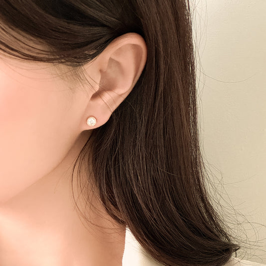 0.3ct Lab Grown Diamond Bezel Stud Earrings