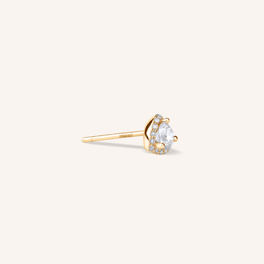 Heart Halo Stud Earrings