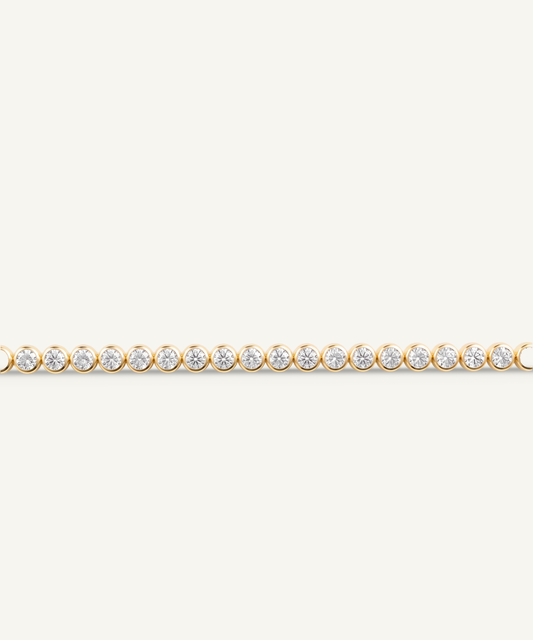 Yellow Gold | Lab Grown Diamond Bezel Tennis Bracelet, detail 1