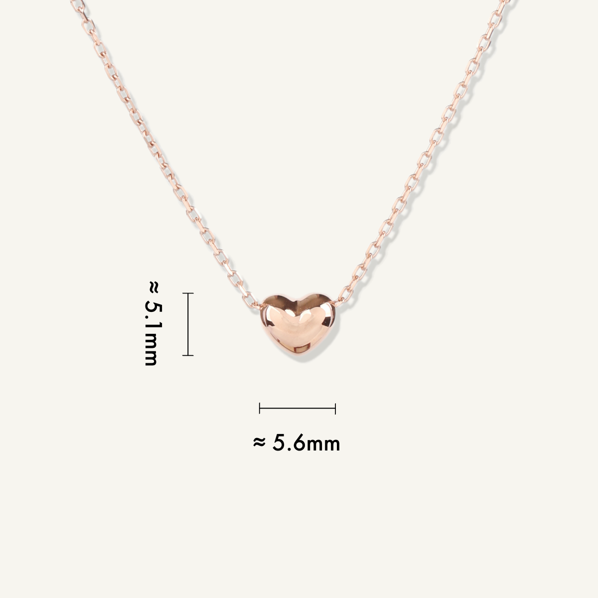 Puffed Heart Necklace