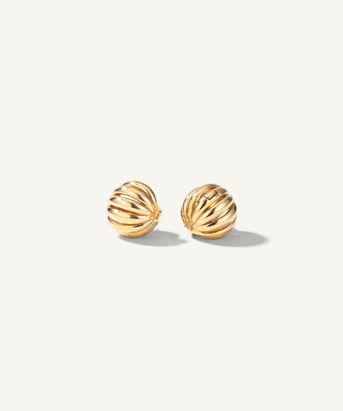 Yellow Gold | Madeleine Hoop Earrings, angled