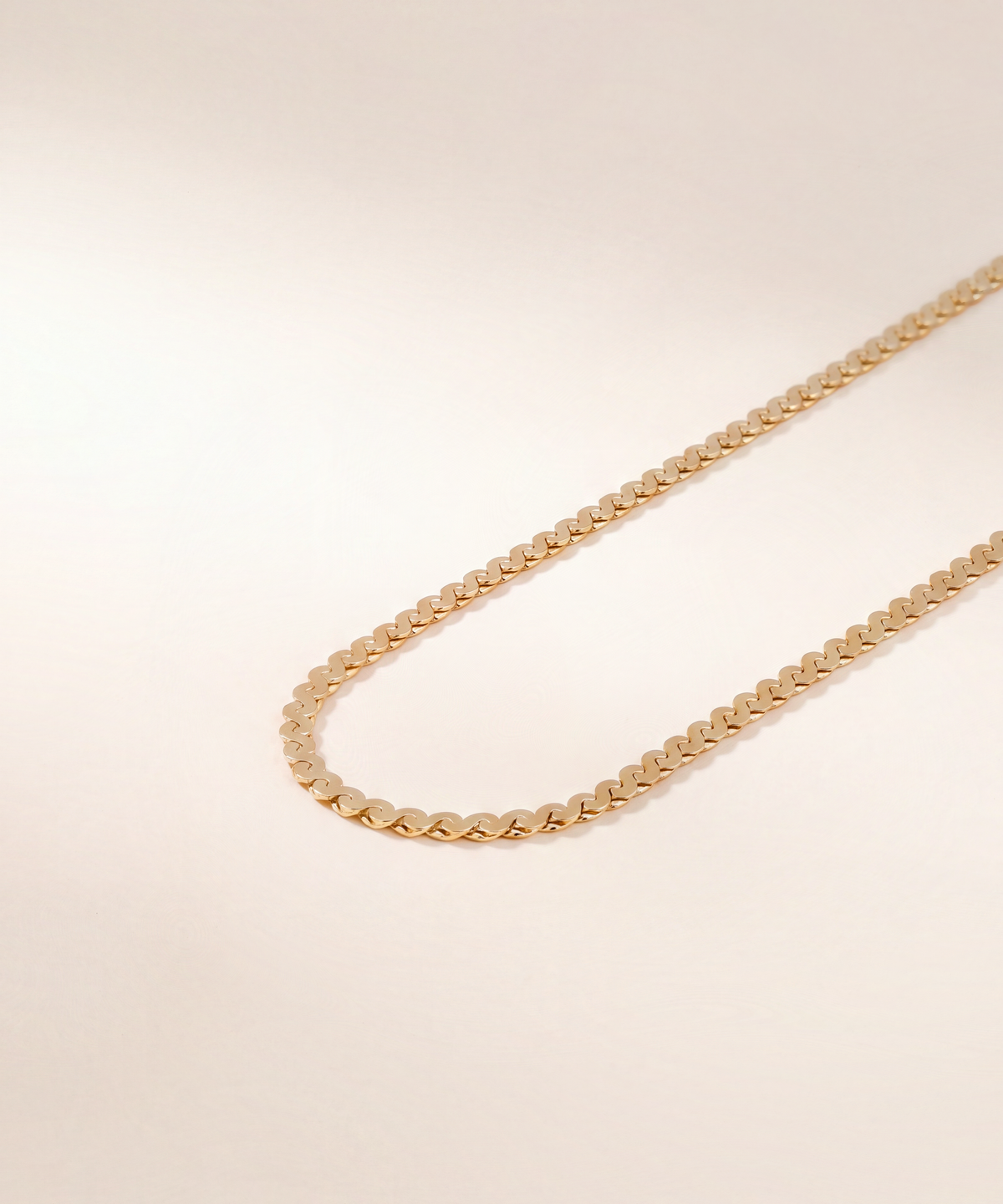 Yellow Gold | Diamond-Cut Reversible Serpentine Chain Necklace, view 6