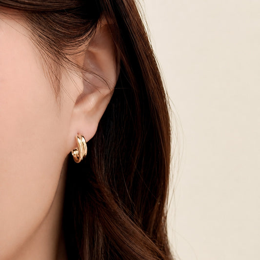 Double Band Hoop Earrings