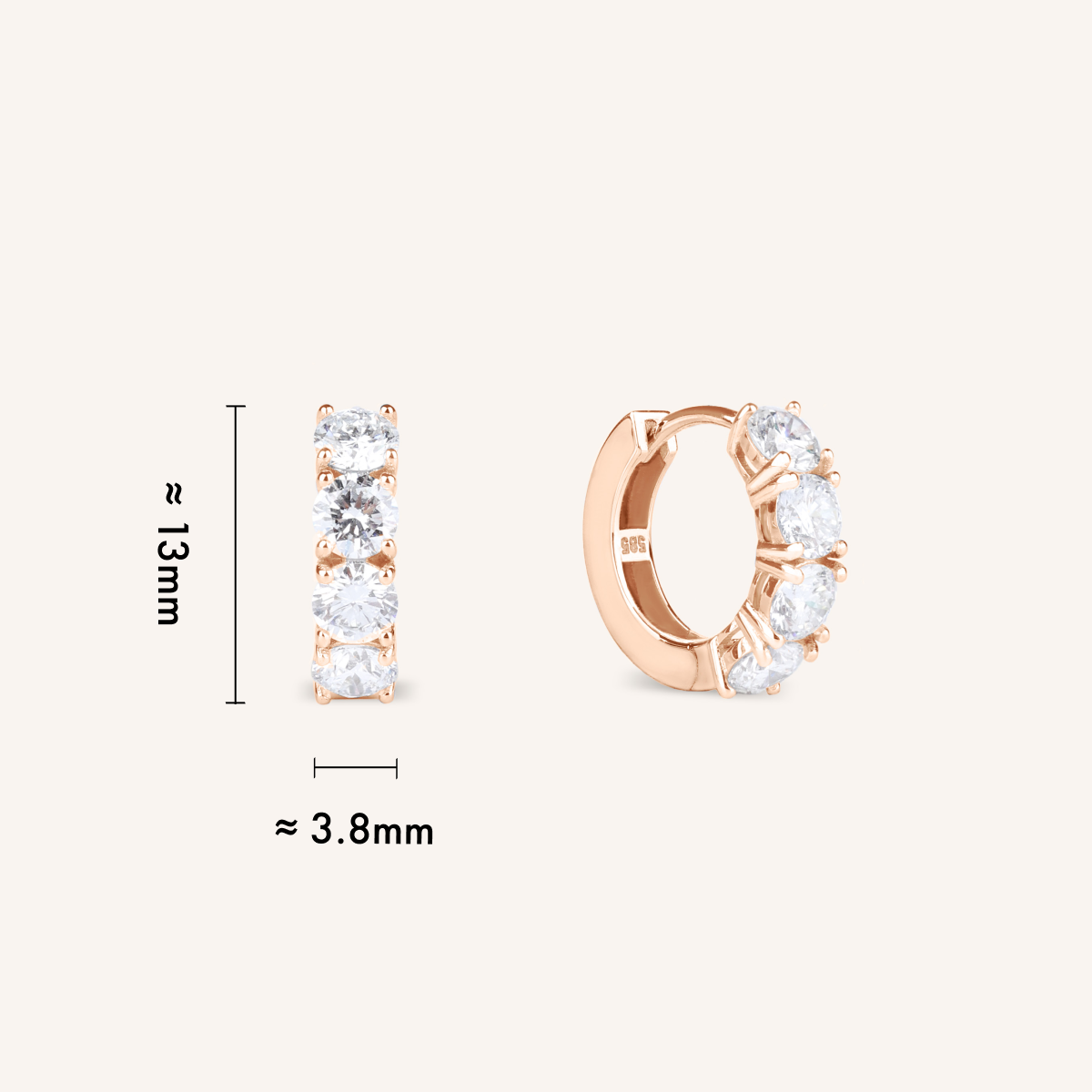 1.6 TCW Lab Grown Diamond Hoop Earrings