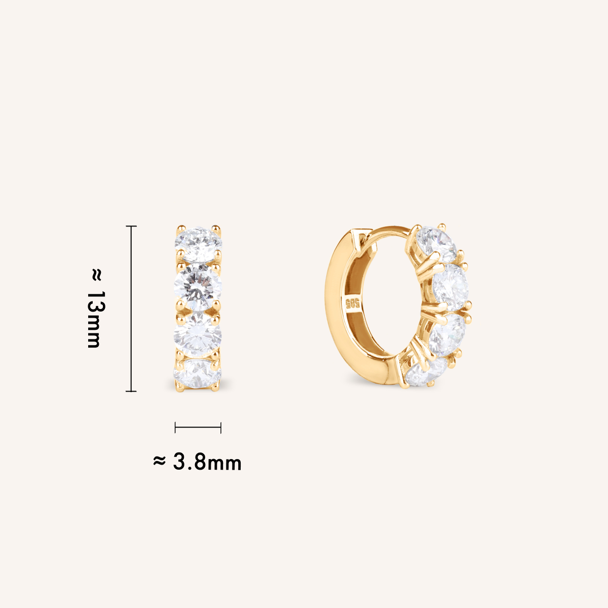 1.6 TCW Lab Grown Diamond Hoop Earrings