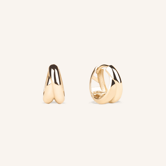 Double Curve Hoop Earrings