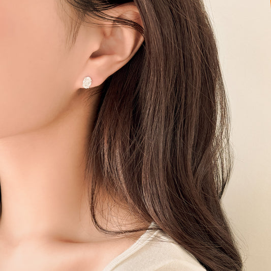 Oval Cut Lab Grown Diamond Stud Earrings