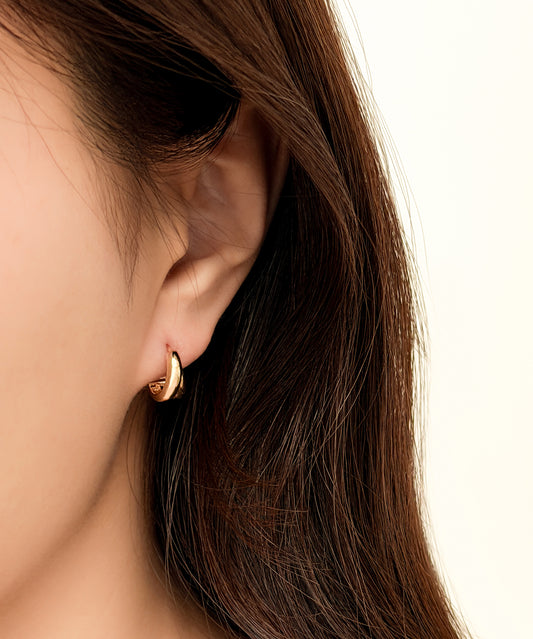 Double Curve Hoop Earrings
