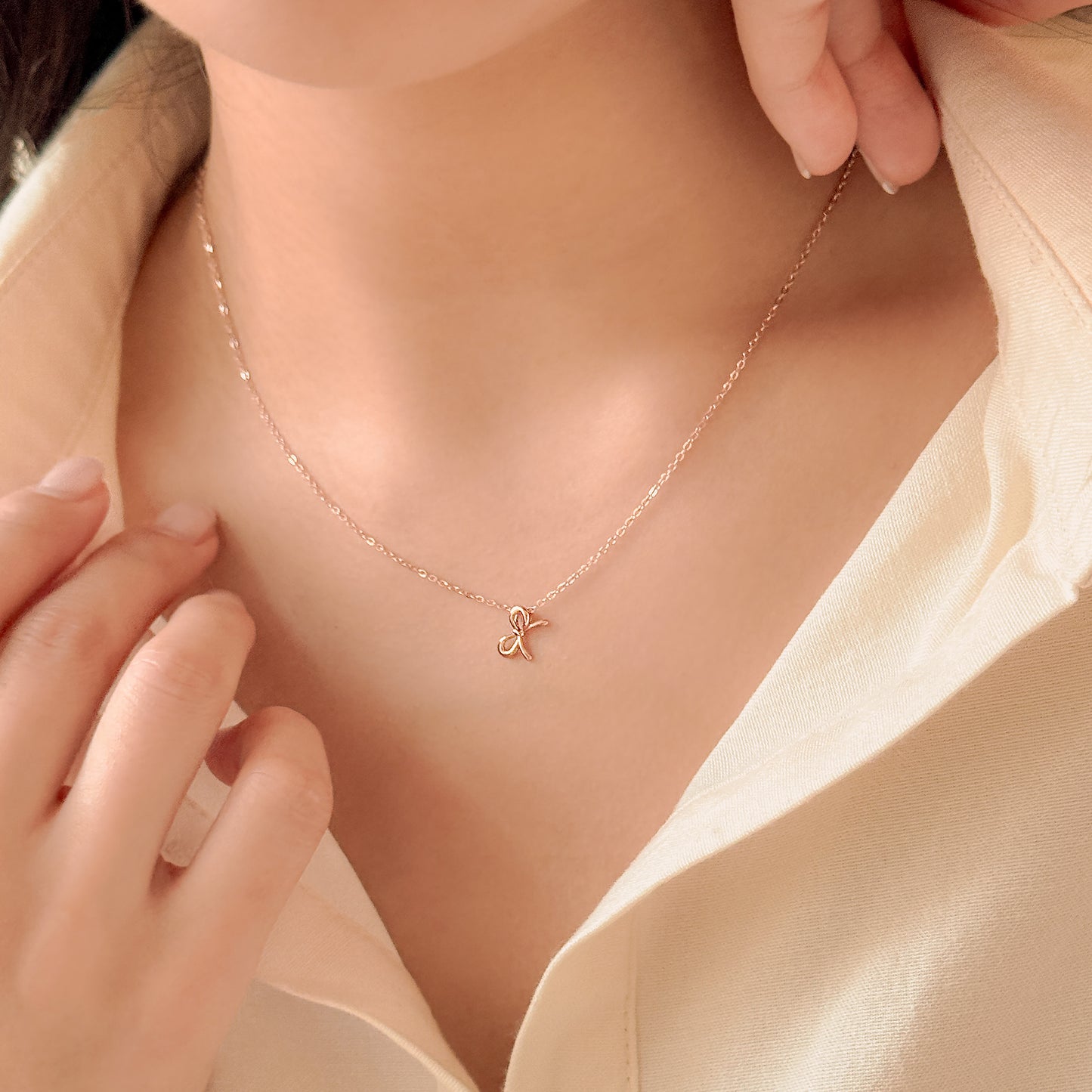 Golden Ribbon Necklace