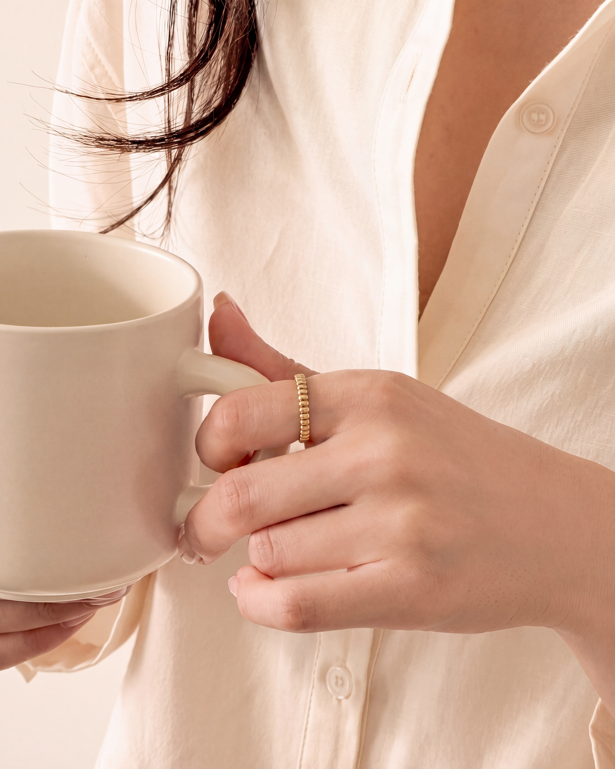 Puffy Ribbed Ring