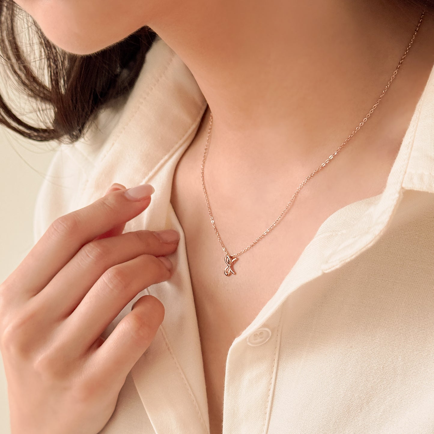 Golden Ribbon Necklace