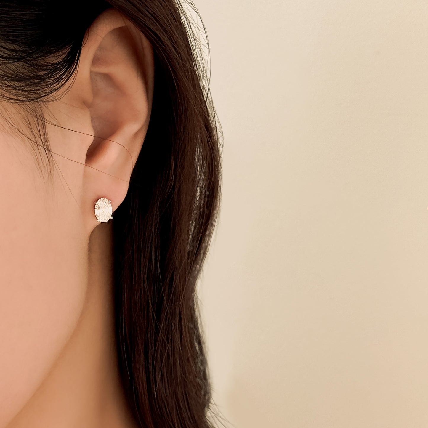 Oval Cut Lab Grown Diamond Stud Earrings