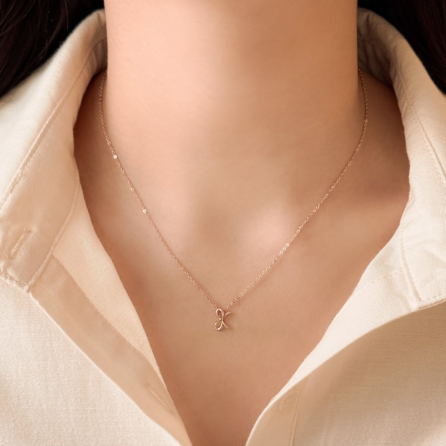 Golden Ribbon Necklace