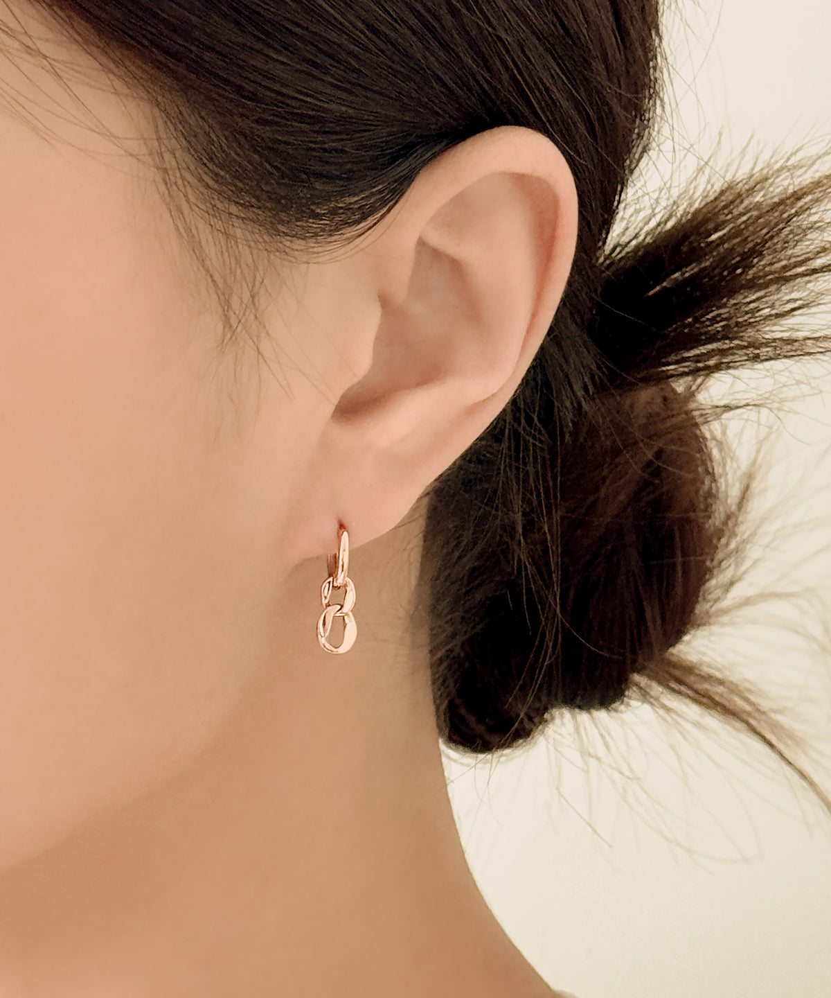 Interlock Oval Drop Earrings