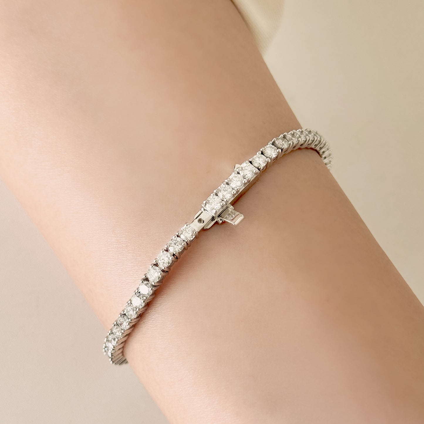 Lab Grown Diamond Tennis Bracelet, 3mm