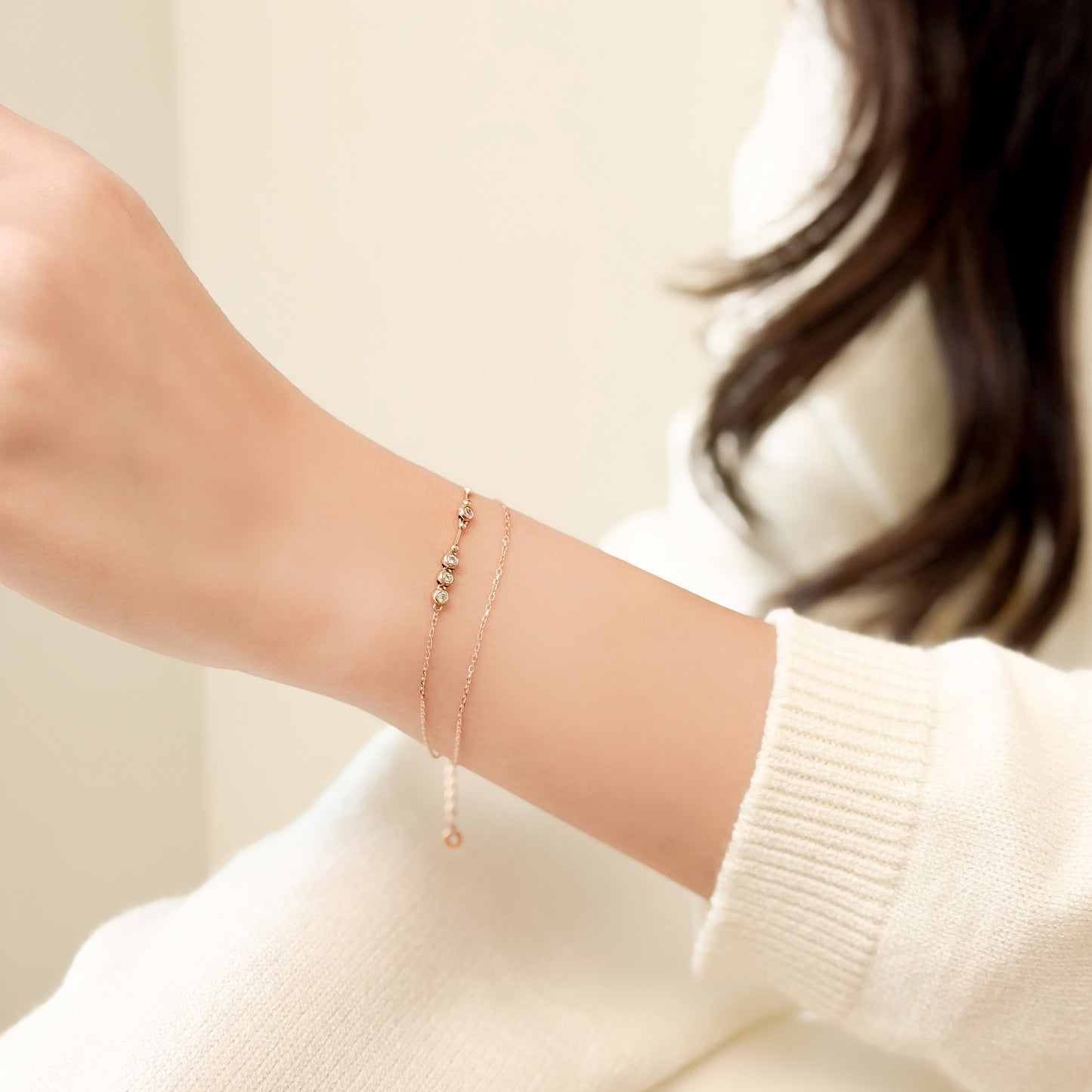 Double Layered Lab Grown Diamond Bracelet