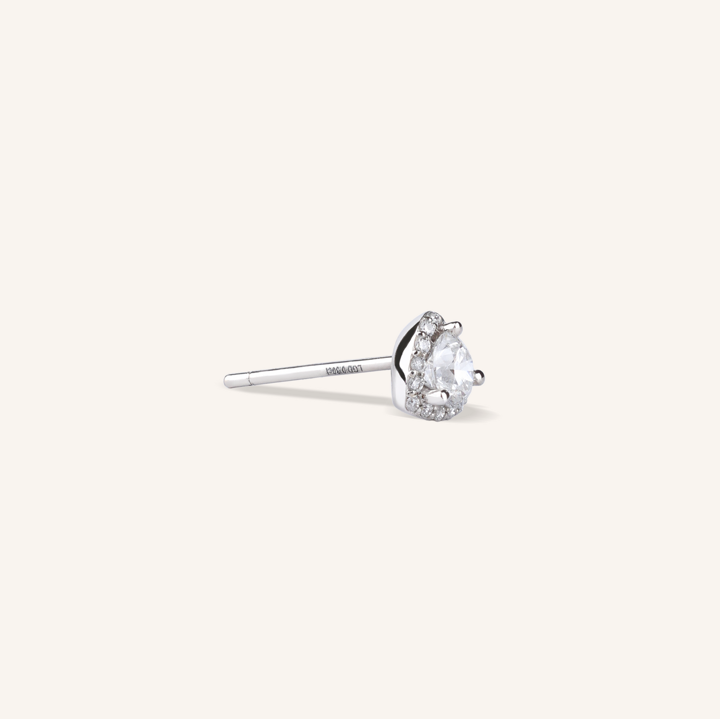 Heart Halo Stud Earrings