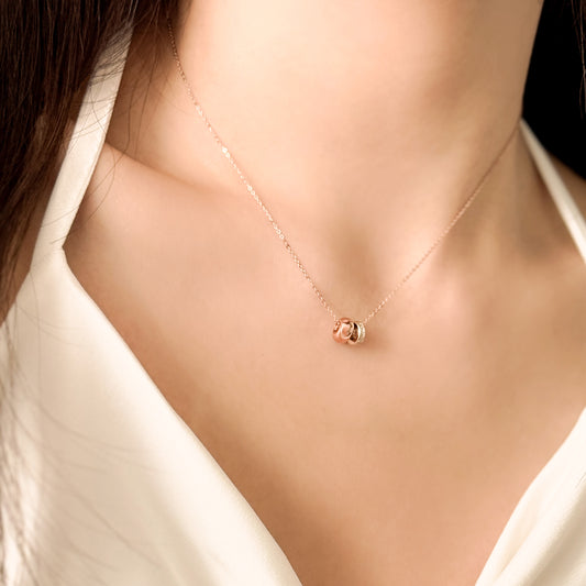 Two-Tone Duo Ring Necklace