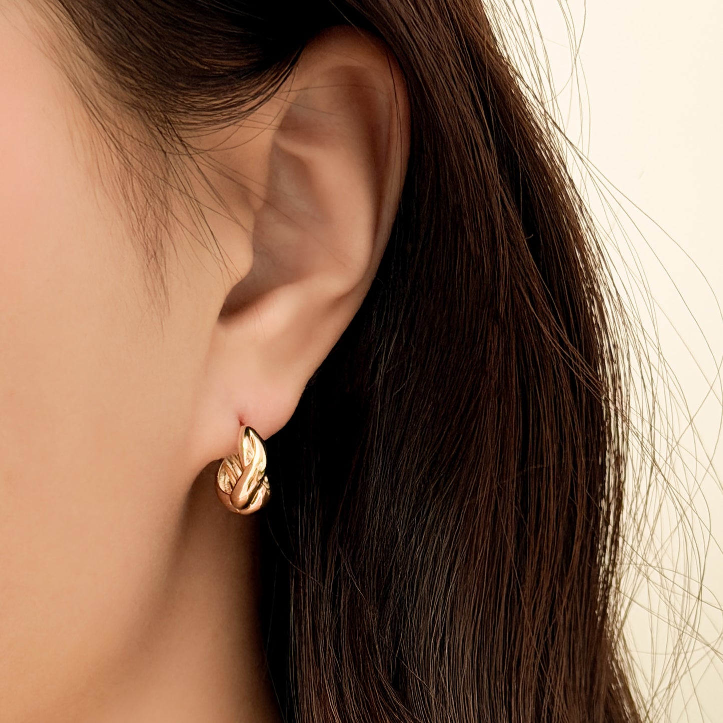 Twist Donut Hoop Earrings