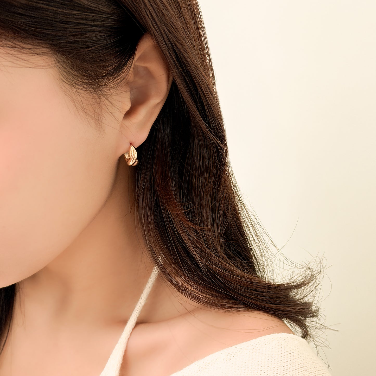 Twist Donut Hoop Earrings