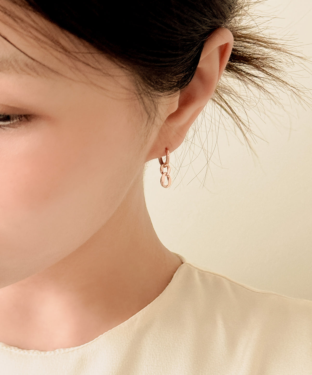 Interlock Oval Drop Earrings
