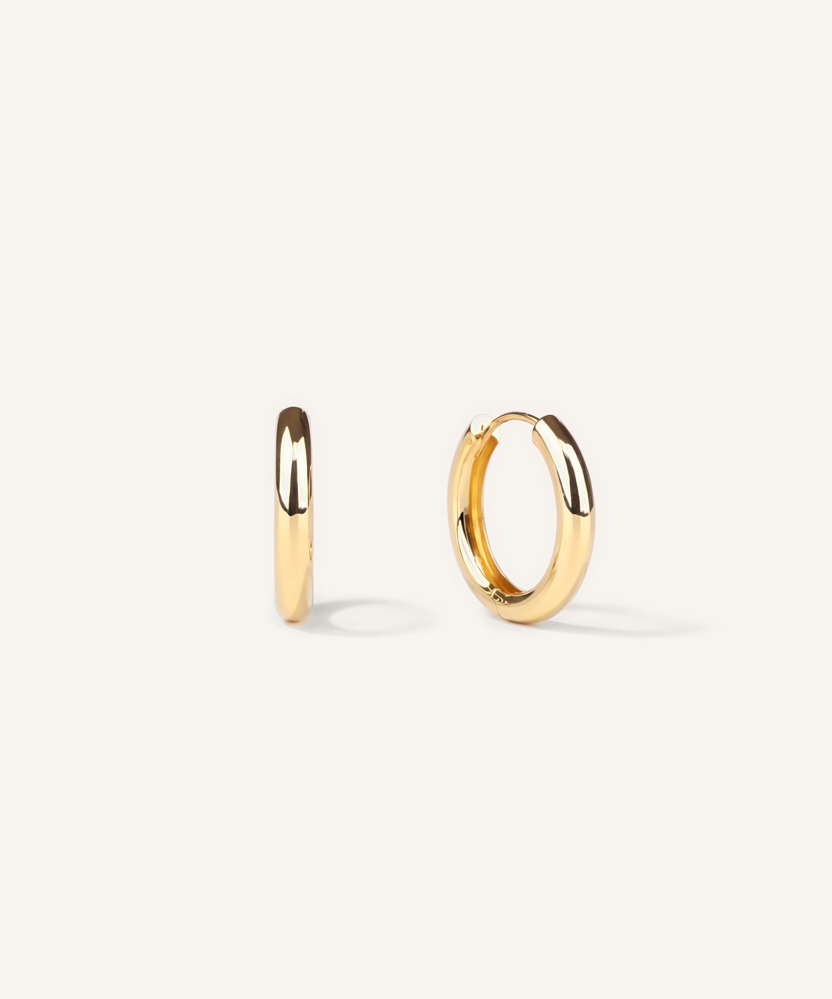 Yellow Gold | Bold Classic Hoop Earrings