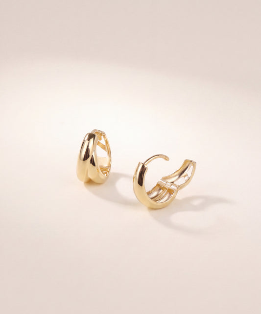 Double Curve Hoop Earrings