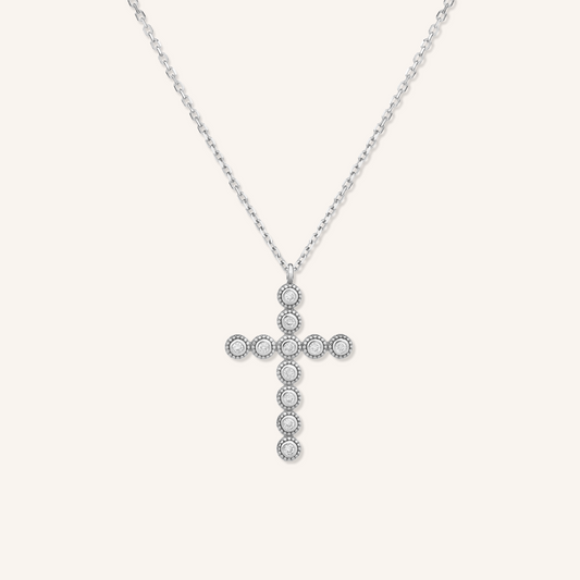 Lab Grown Diamond Bezel Cross Necklace