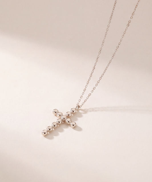 Lab Grown Diamond Bezel Cross Necklace