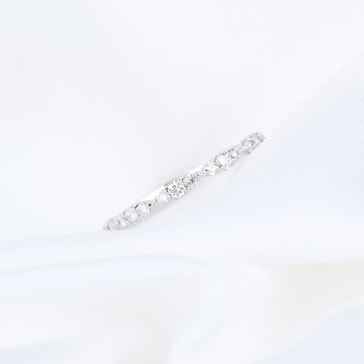 Lab Grown Diamond Marquise Half Eternity Band