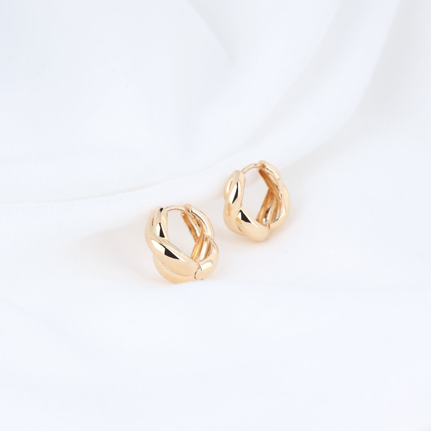 Twist Donut Hoop Earrings