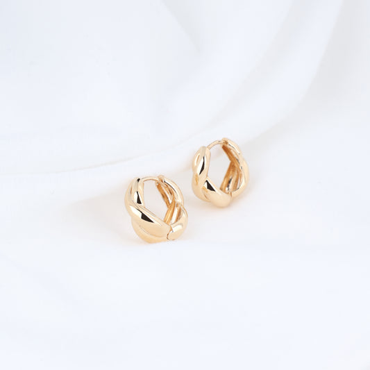 Twist Donut Hoop Earrings