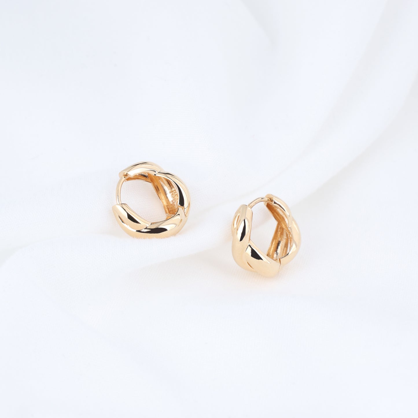 Twist Donut Hoop Earrings