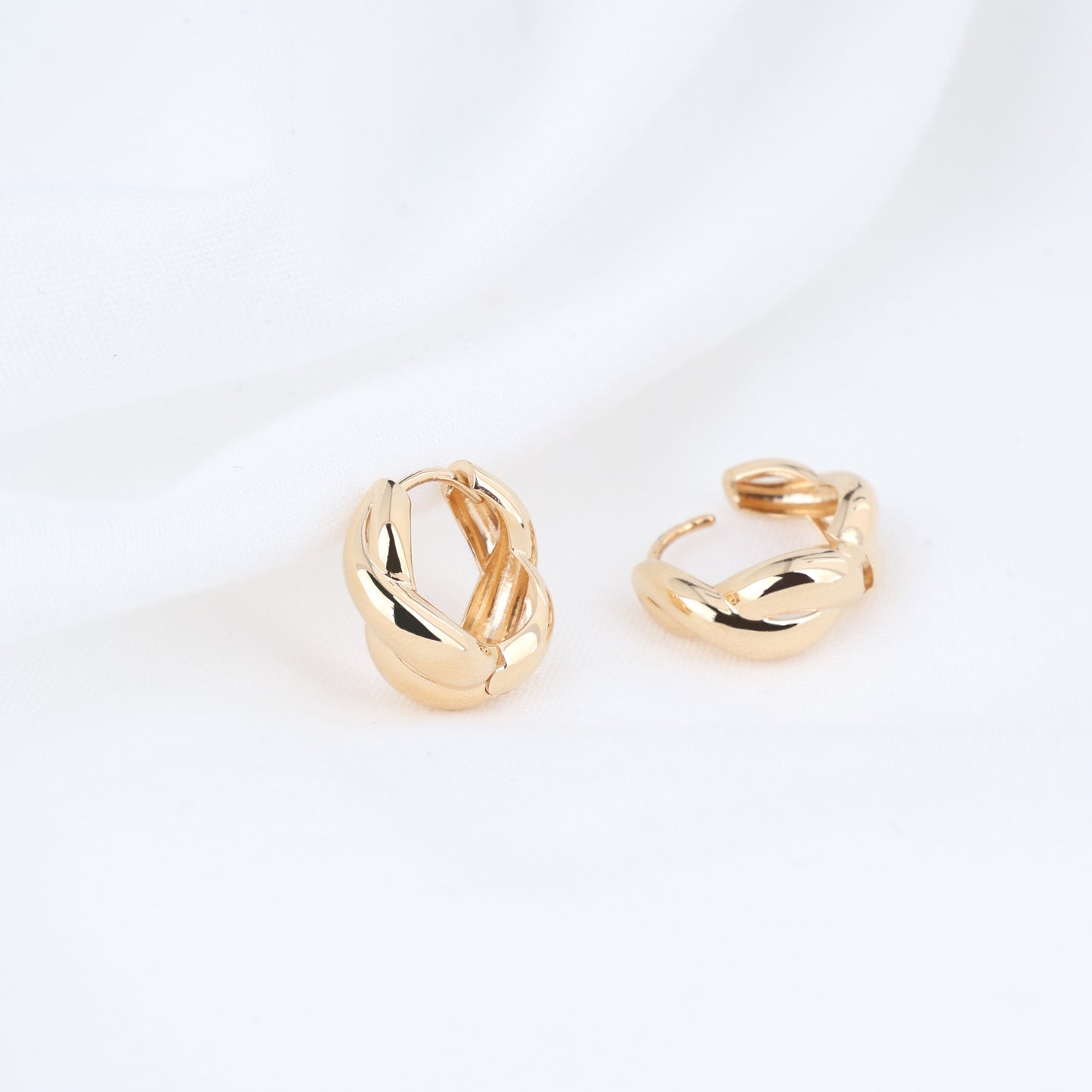 Twist Donut Hoop Earrings
