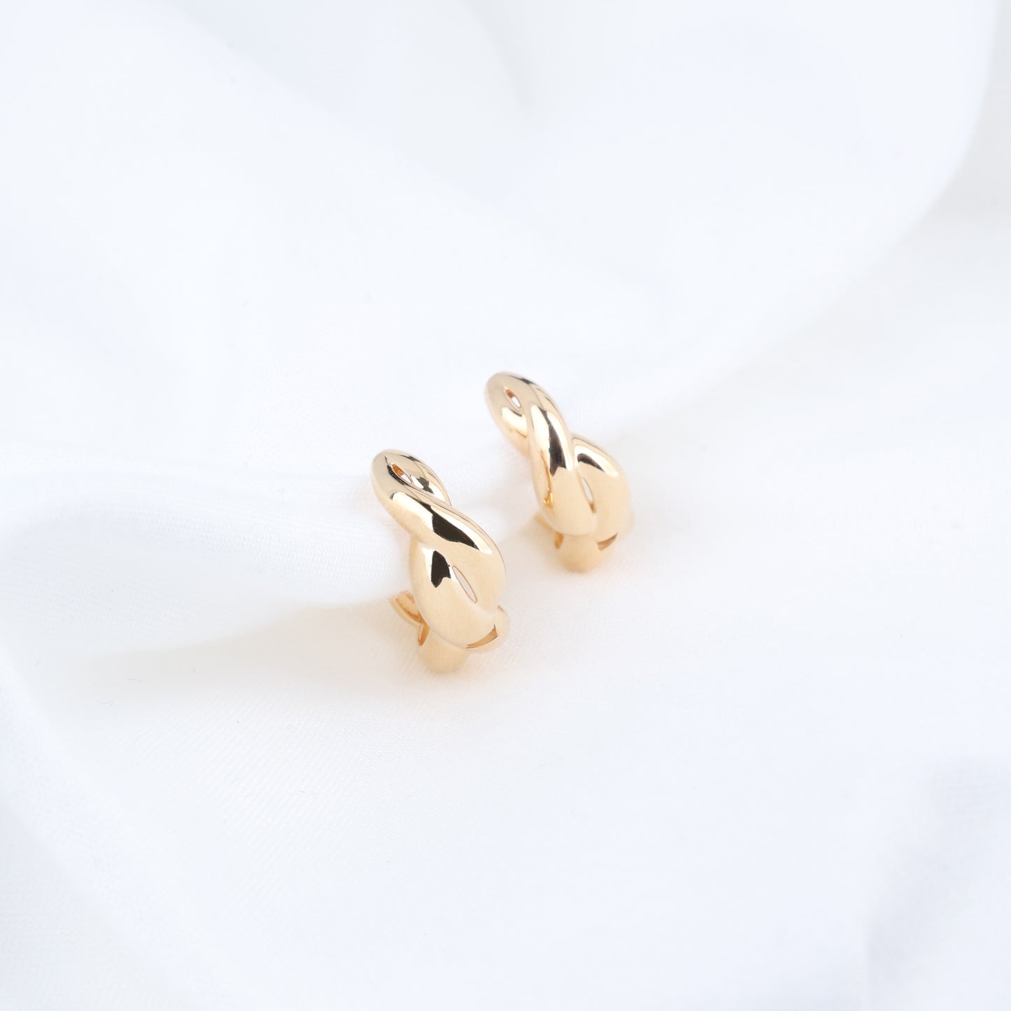 Twist Donut Hoop Earrings