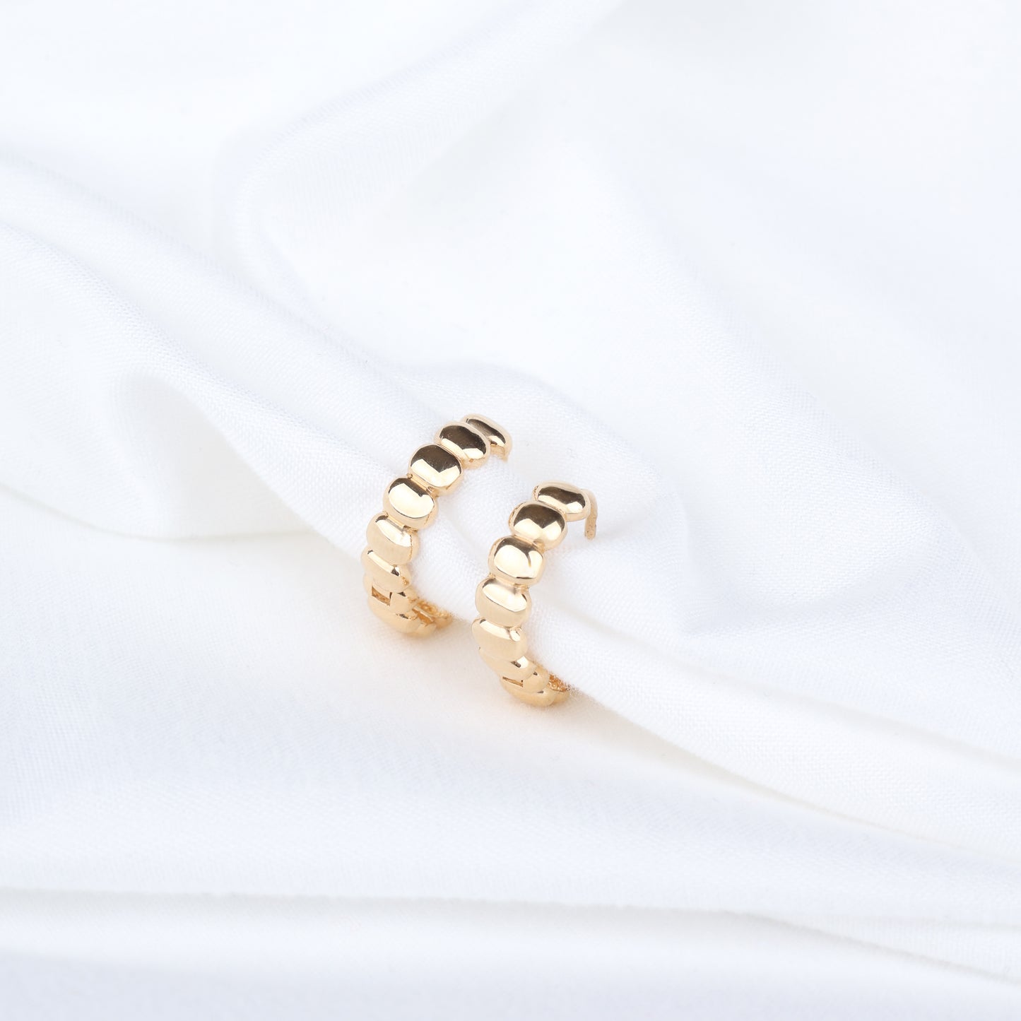 Pebble Hoop Earrings