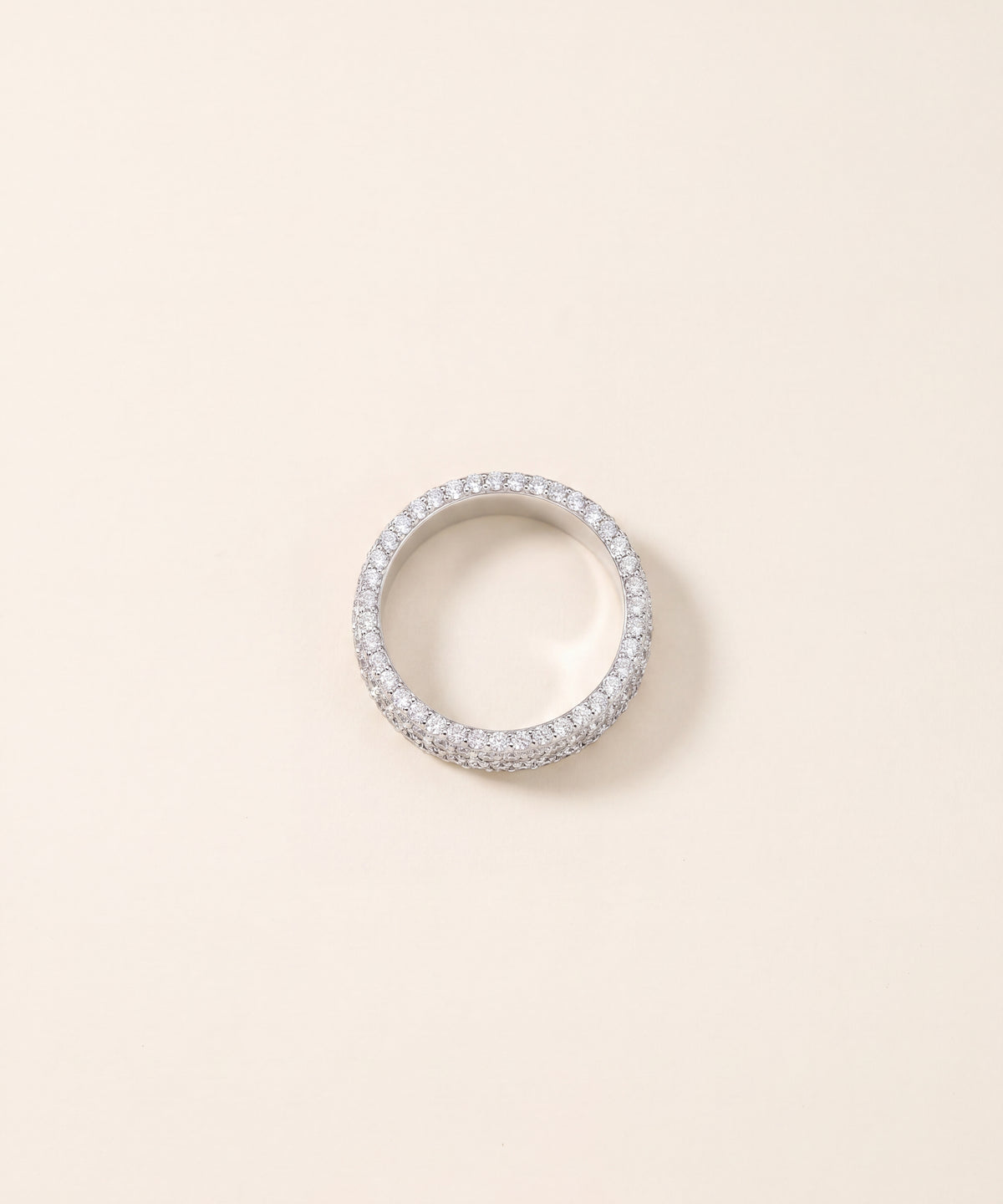 Pavé Lab Grown Diamond Ring, 3 Row