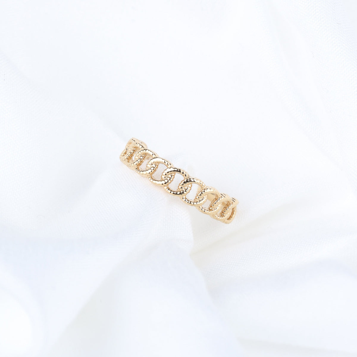 Milgrain Chain Link Band Ring
