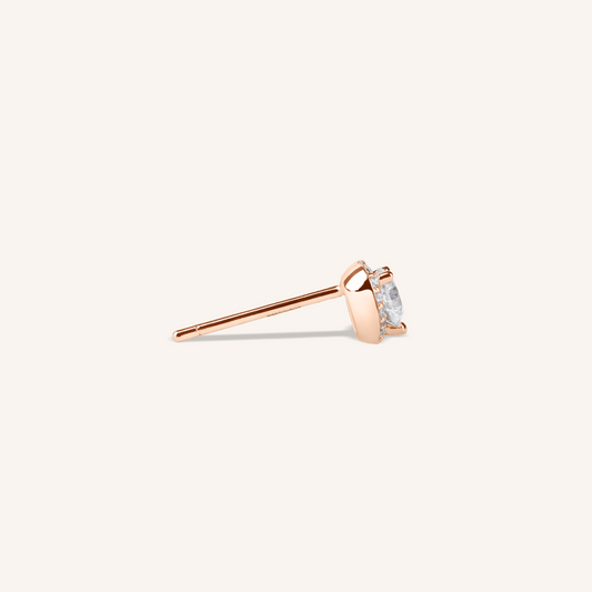 Heart Halo Stud Earrings