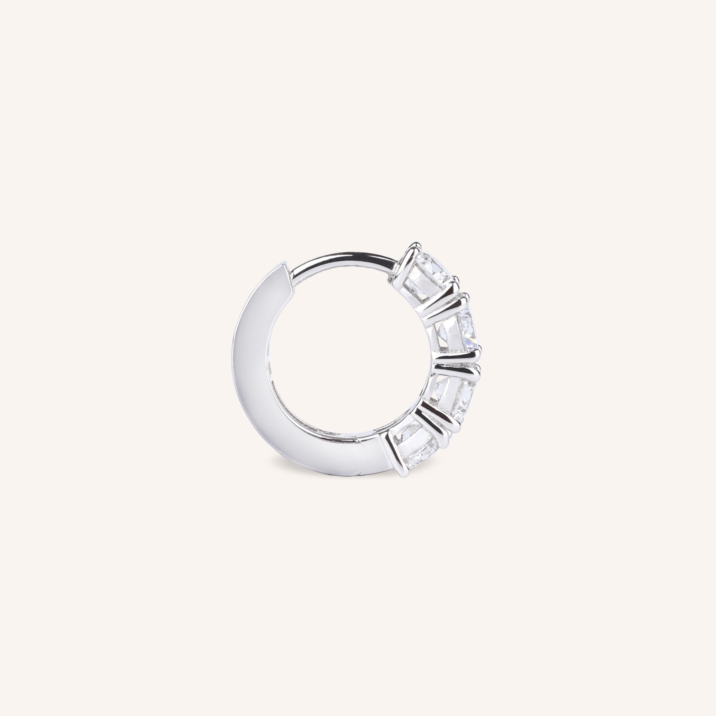 1.6 TCW Lab Grown Diamond Hoop Earrings