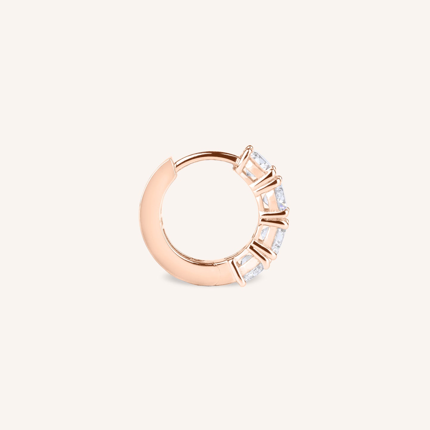 1.6 TCW Lab Grown Diamond Hoop Earrings