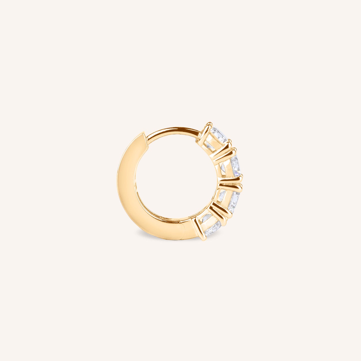 1.6 TCW Lab Grown Diamond Hoop Earrings