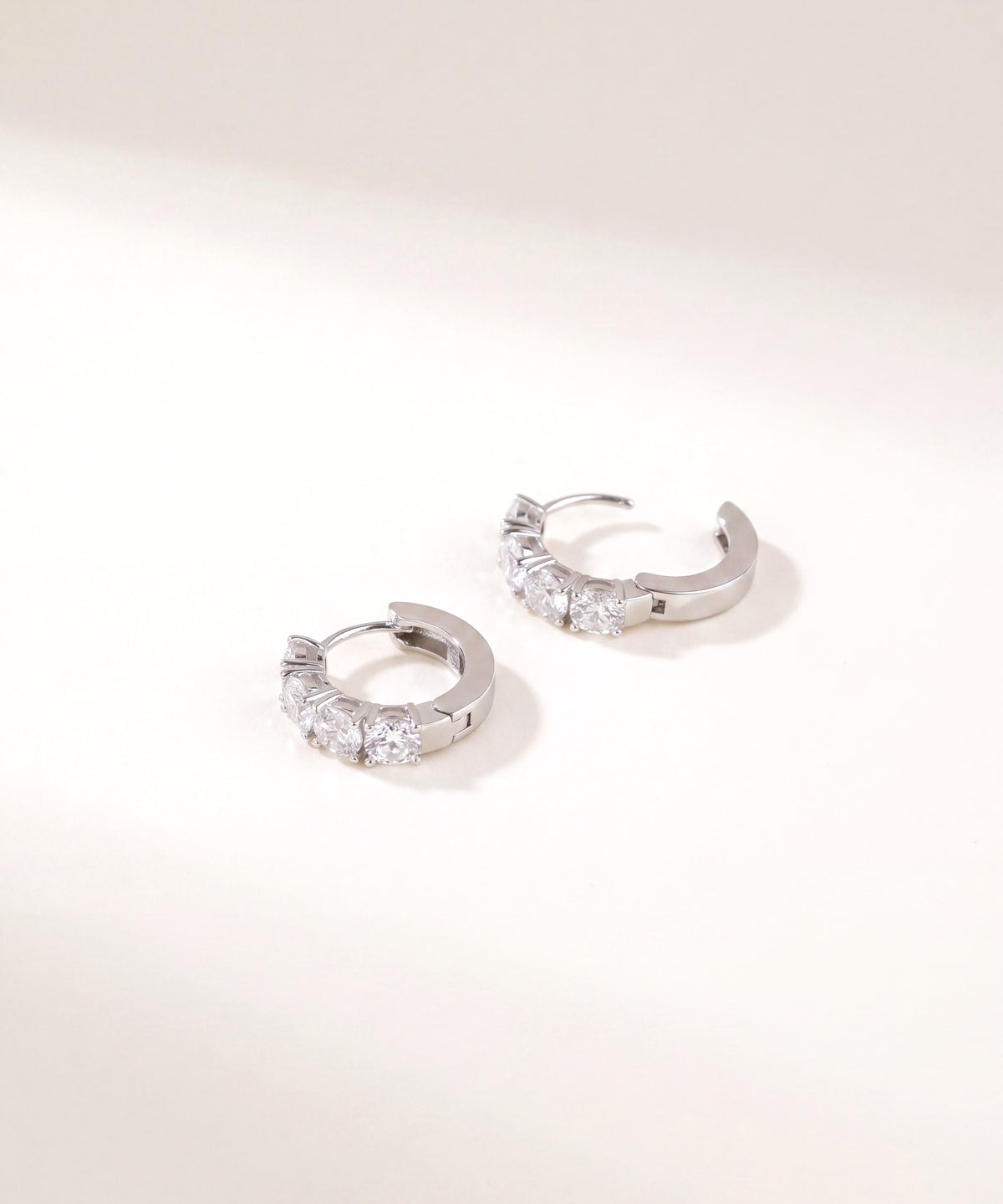 1.6 TCW Lab Grown Diamond Hoop Earrings