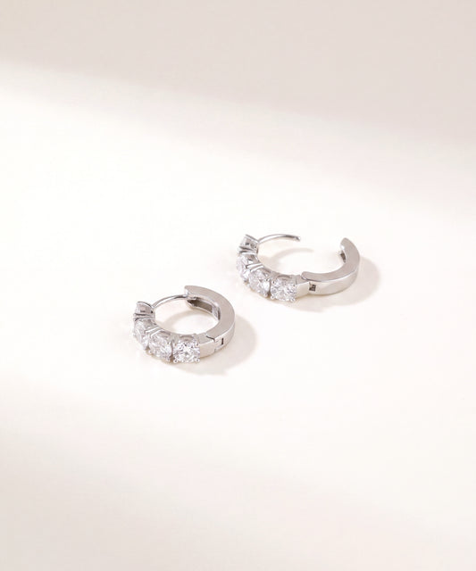 1.6 TCW Lab Grown Diamond Hoop Earrings