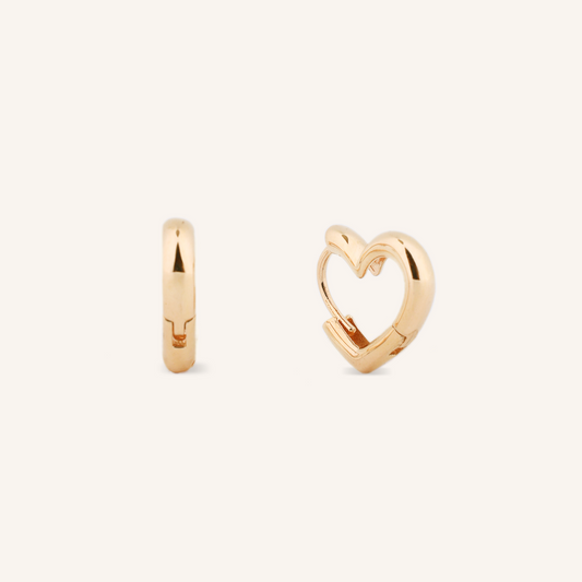 Heart Hoop Earrings