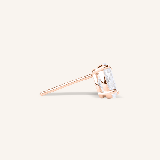 Oval Cut Lab Grown Diamond Stud Earrings