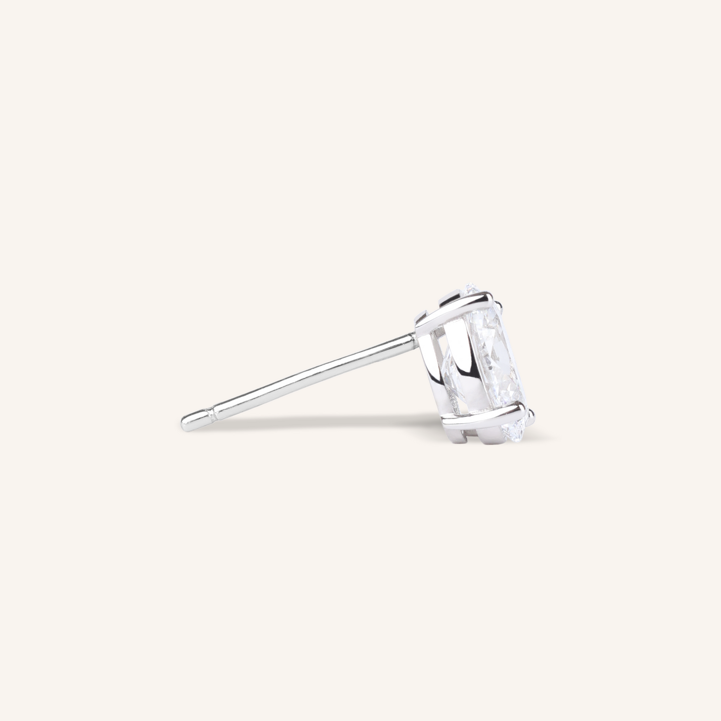Oval Cut Lab Grown Diamond Stud Earrings