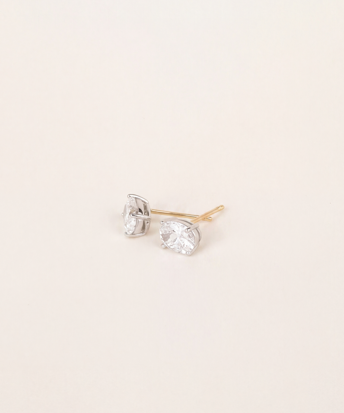 Oval Cut Lab Grown Diamond Stud Earrings
