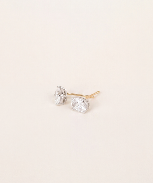Oval Cut Lab Grown Diamond Stud Earrings