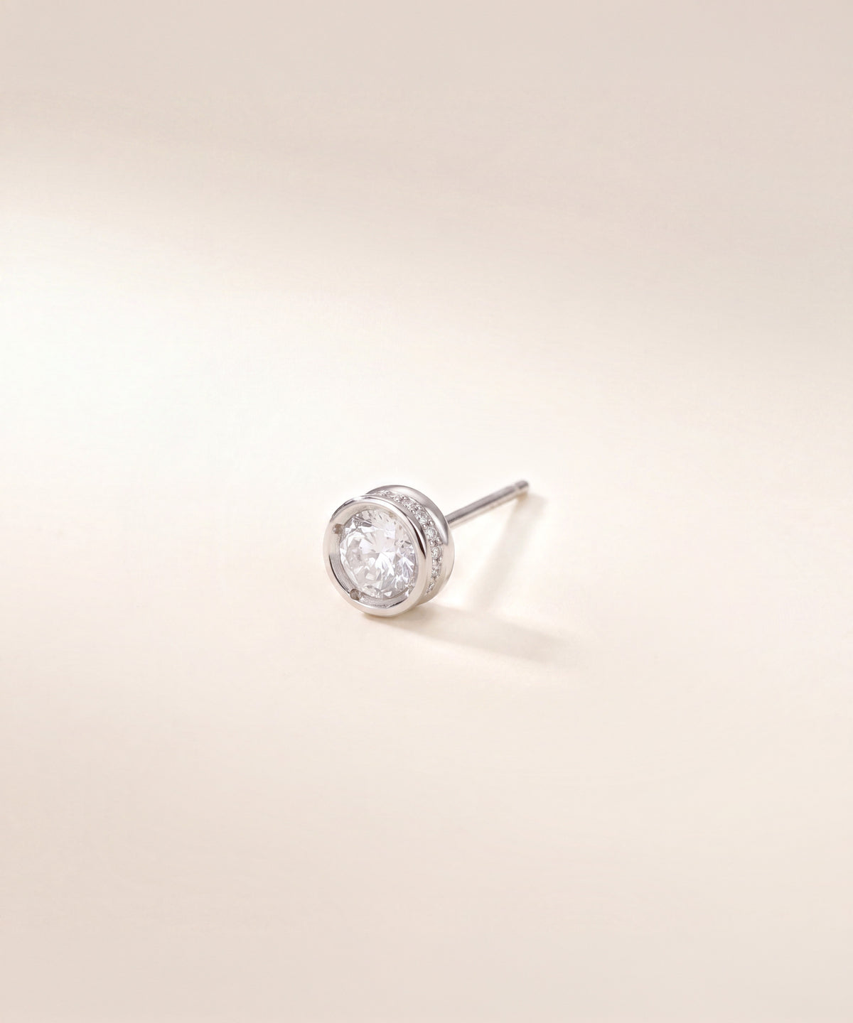0.3ct Lab Grown Diamond Bezel Pavé Stud Earrings